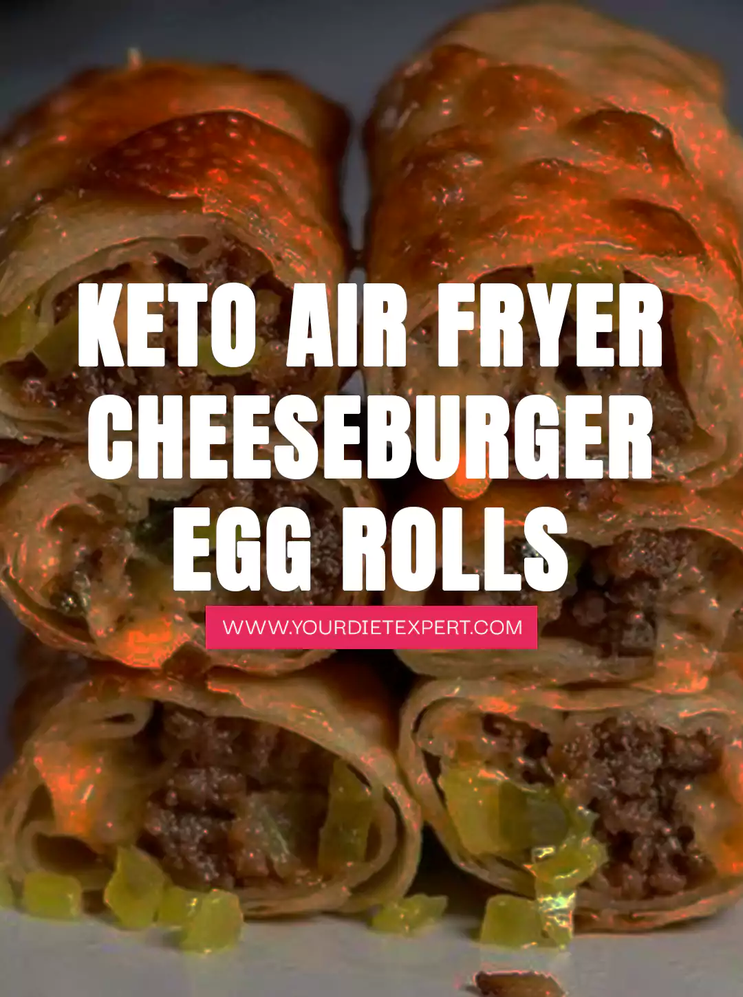 Keto Air Fryer Cheeseburger Egg Rolls