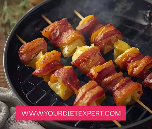 Keto Bacon Cheeseburger Kebabs 4