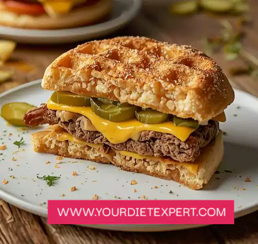 Keto Big Mac Chaffle 4