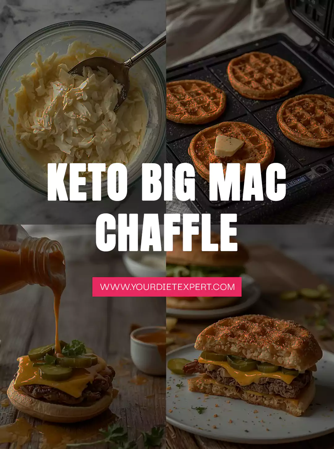 Keto Big Mac Chaffle