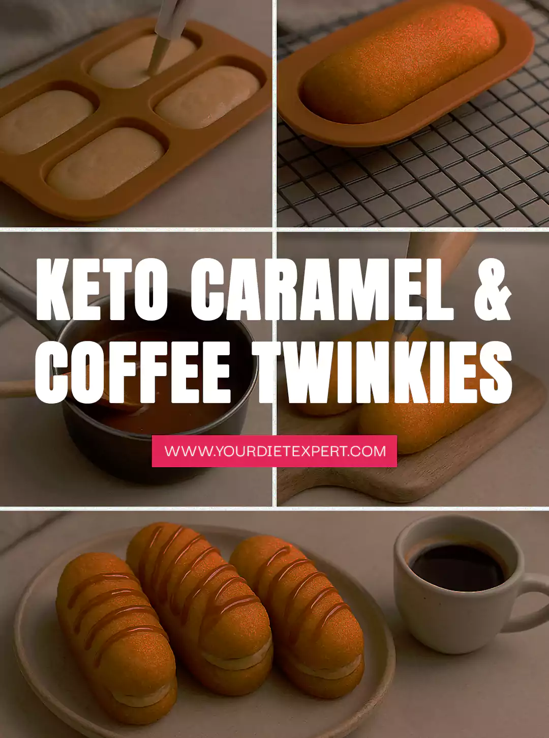 Keto Caramel & Coffee Twinkies.