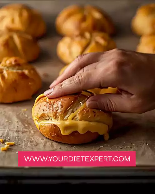 Keto Cheesy Sandwich Bread Rolls 3
