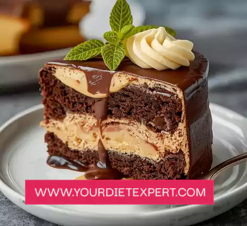Keto Chocolate Cake with Cheesecake Pudding