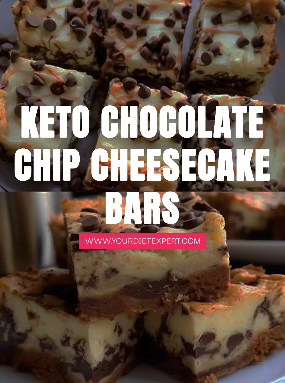 Keto Chocolate Chip Cheesecake Bars