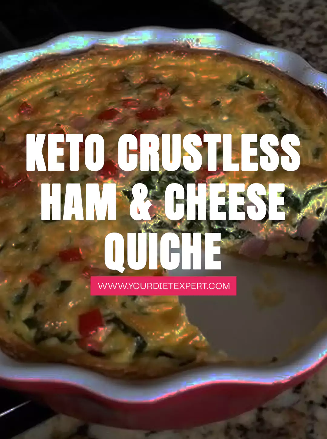 Keto Crustless Ham & Cheese Quiche