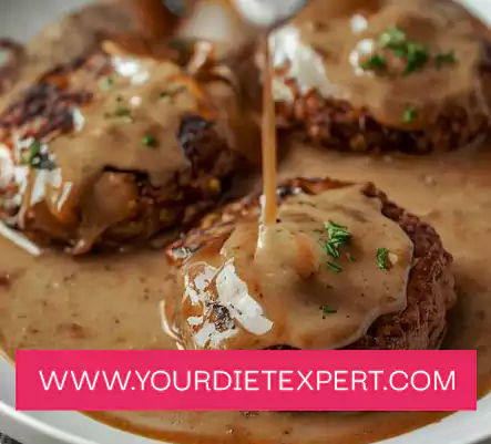 Keto Hamburger Steak & Gravy 3