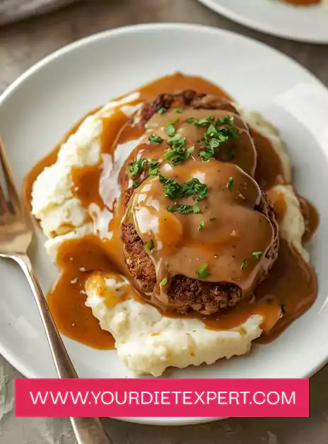 Keto Hamburger Steak & Gravy 4