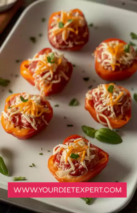 Keto Pizza Pepper Poppers Bites 4