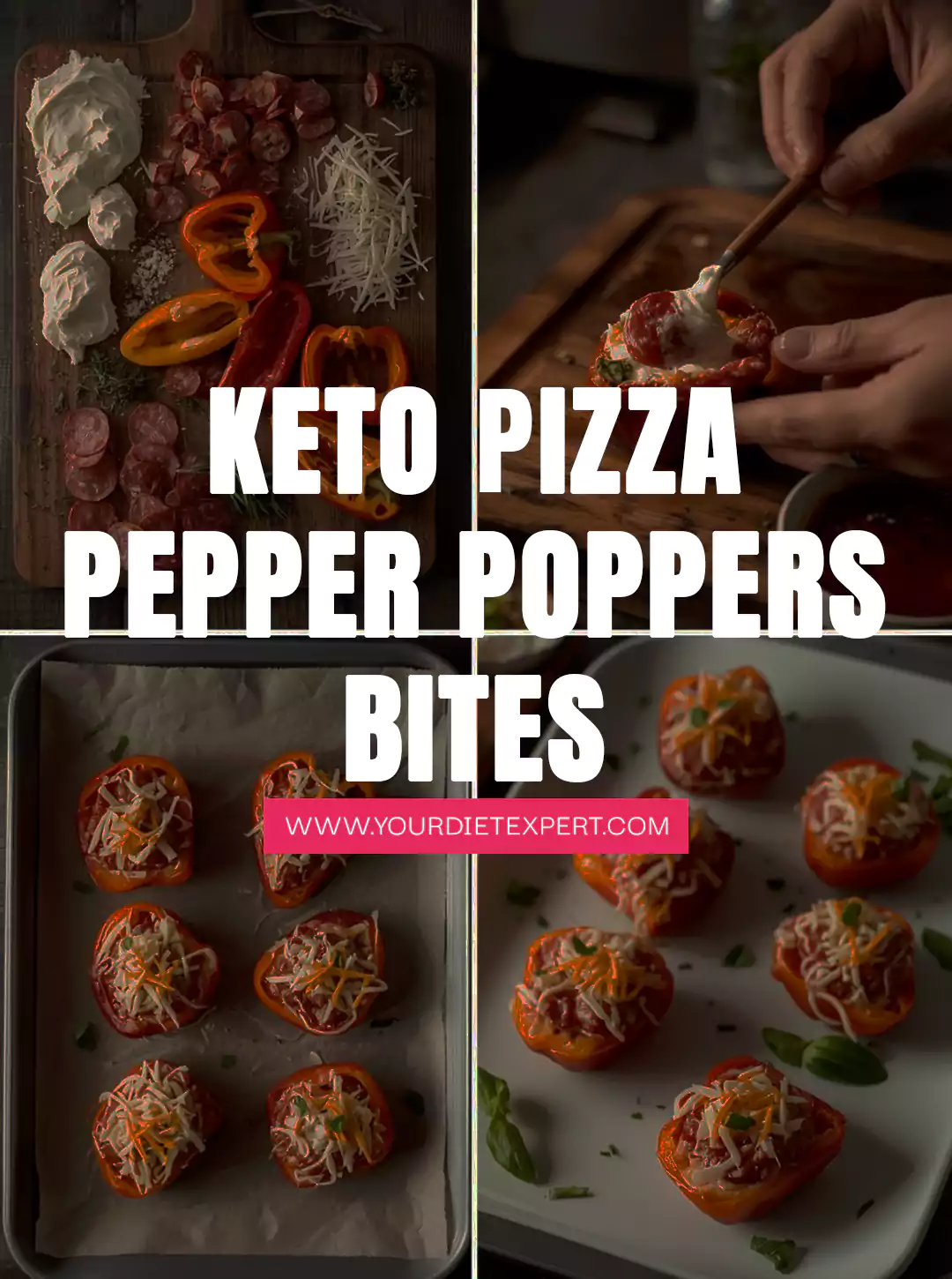 Keto Pizza Pepper Poppers Bites