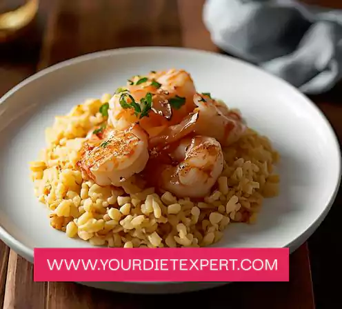 Keto Shrimp Scampi over Cauliflower Rice