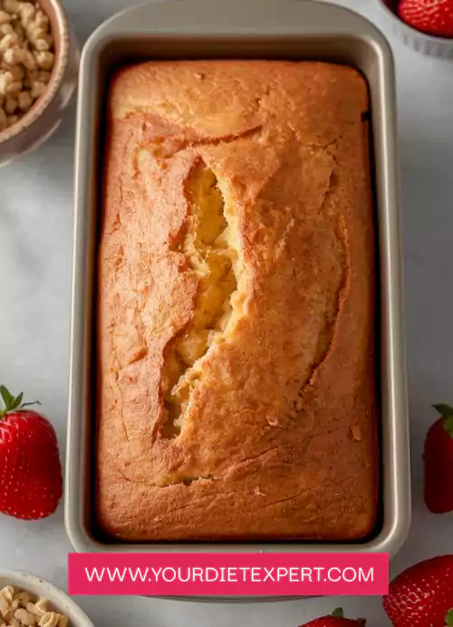 Keto Strawberry Italian Cream Pound Cake 3