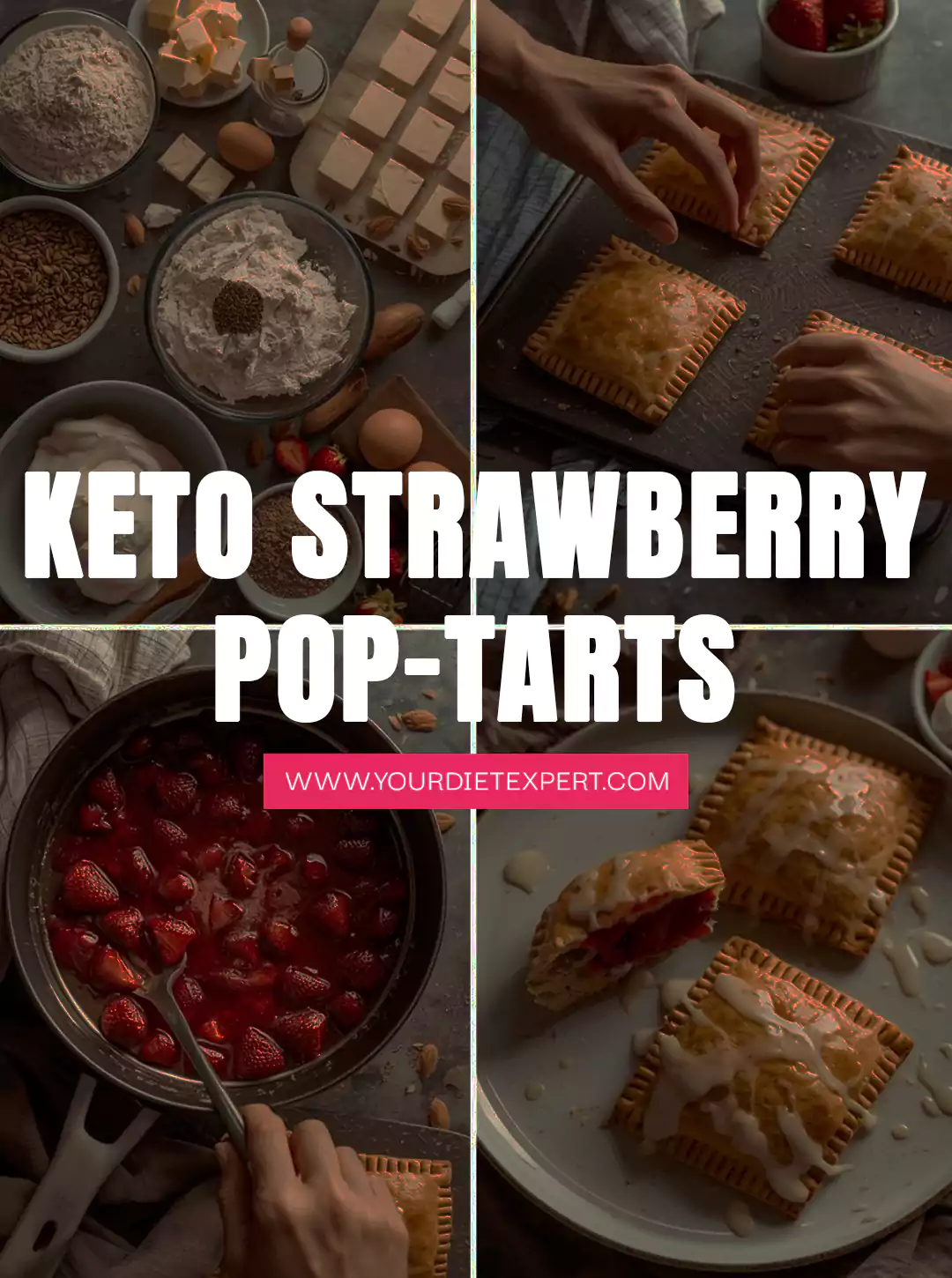 Keto Strawberry Pop-Tarts — Flaky, Jammy & Low-Carb