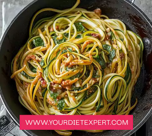 Keto Zucchini Noodles & Spinach