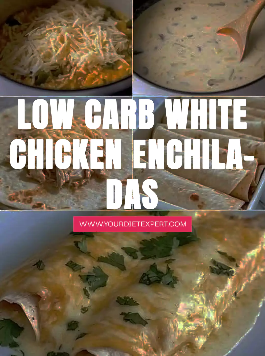 Low Carb White Chicken Enchiladas