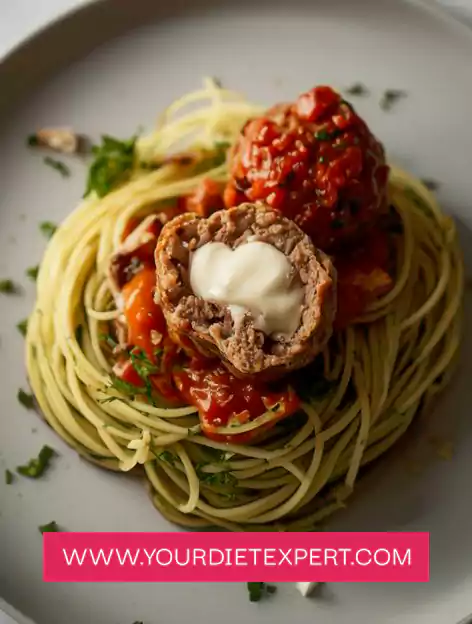 Mozzarella Stuffed Spinach Meatballs 4