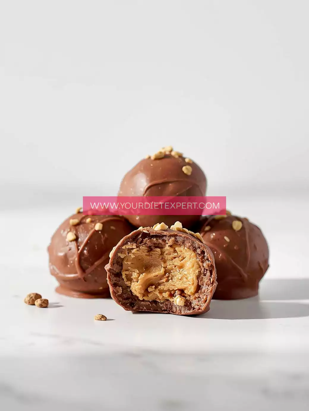 Weight Watchers No-Bake Chocolate Peanut Butter Balls – Only 3 Ingredients & 1 Point Each