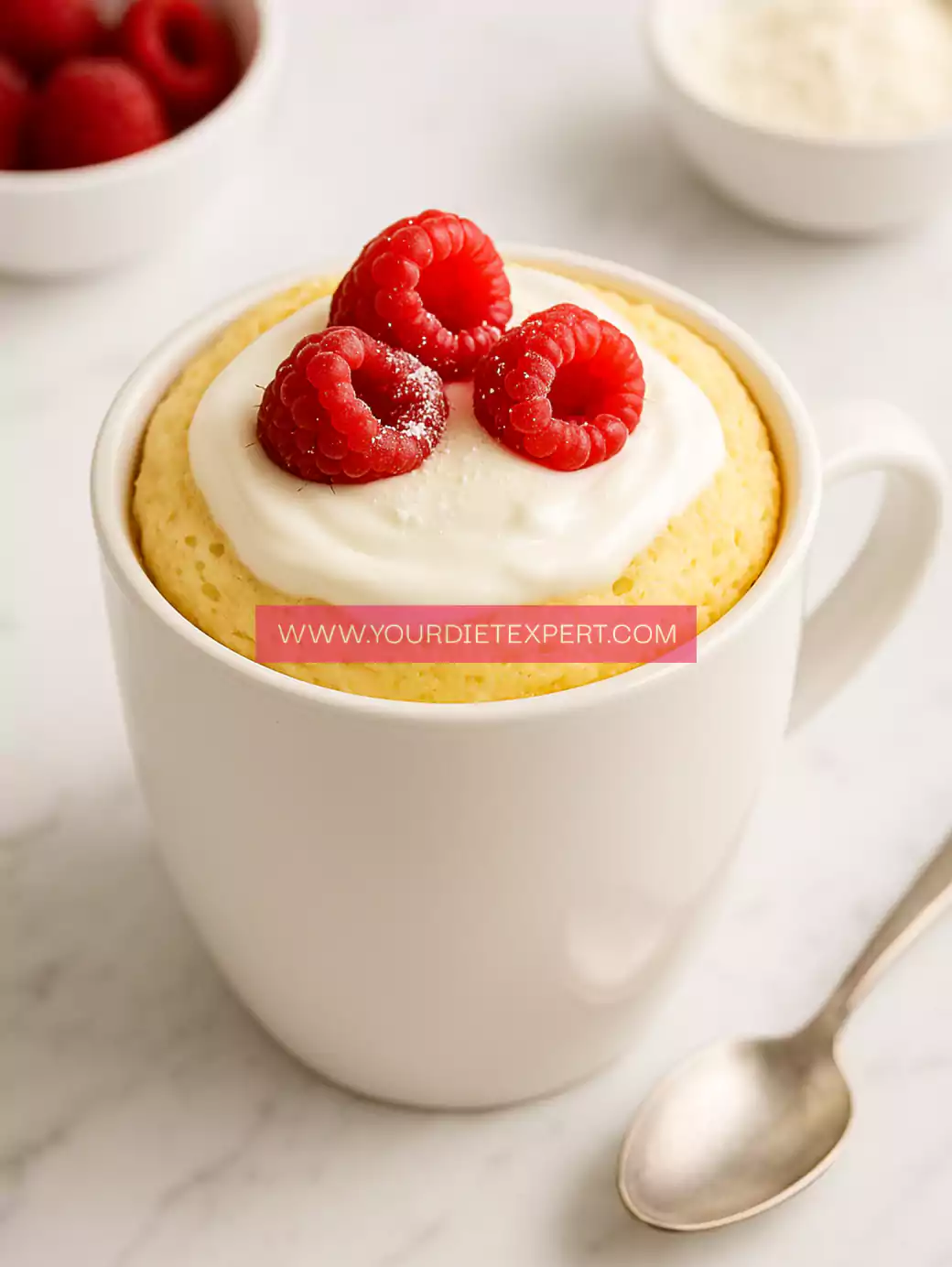 2-Minute High-Protein Vanilla Mug Cake – Low-Point, Sweet & Weight-Loss Friendly