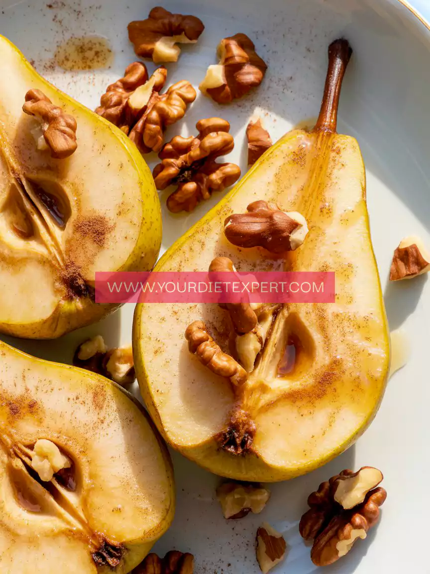 Cinnamon Baked Pears with Walnuts