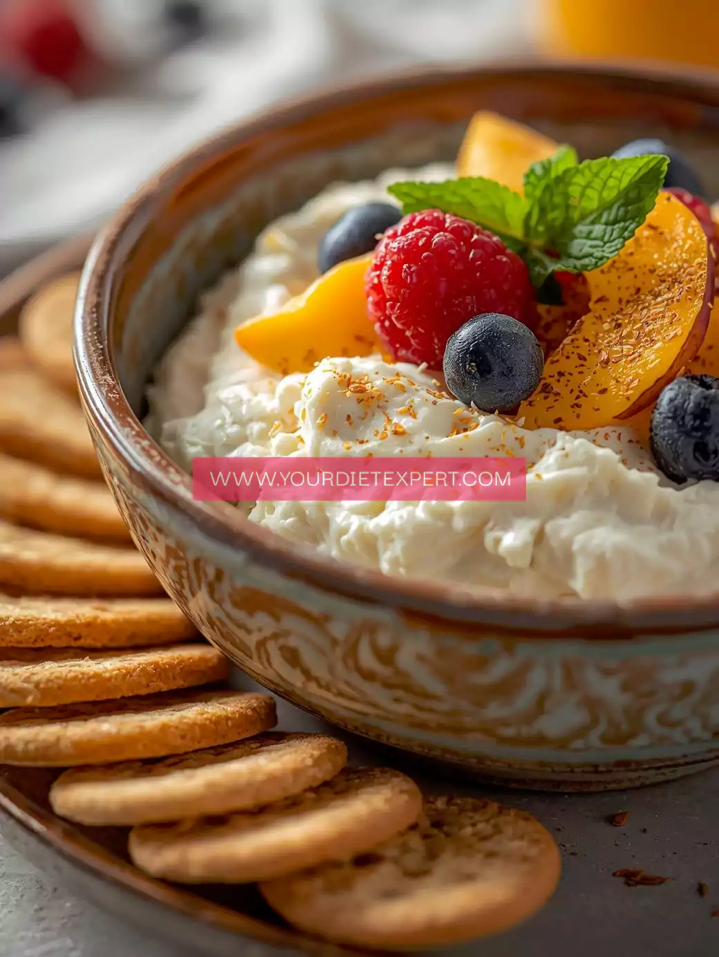 Cottage Cheese + Fruit Medley + Crackers