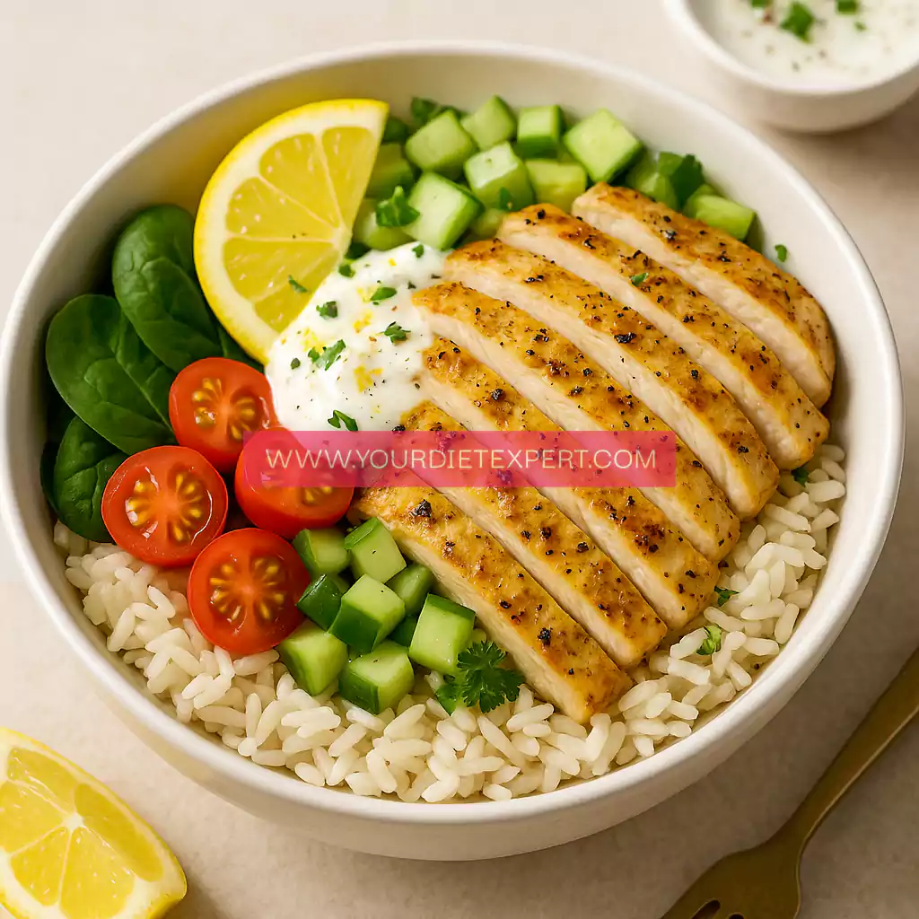 Easy High-Protein Lemon Pepper Chicken Bowl