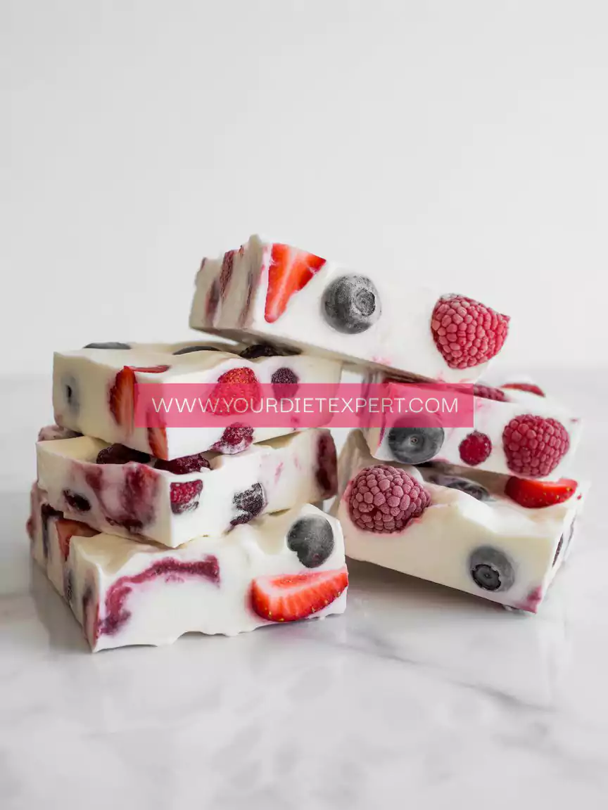 Frozen Yogurt Berry Bark