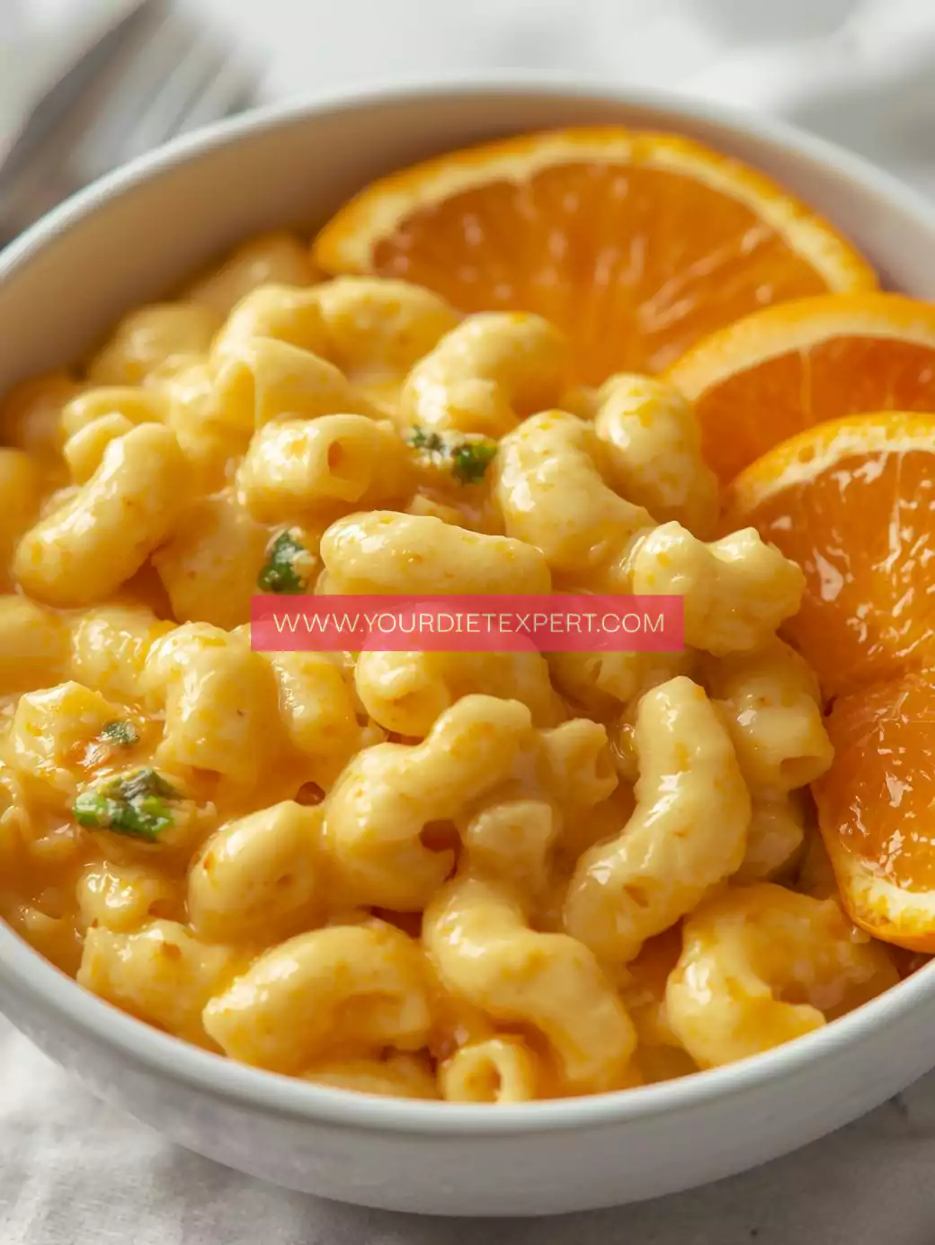 Hidden-Veggie Mac & Cheese + Orange Slices