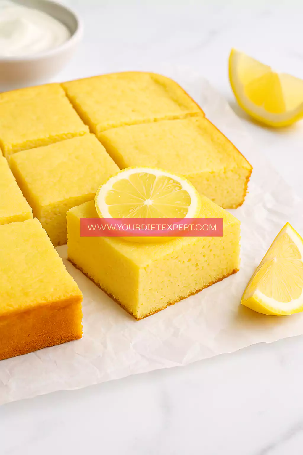 High-Protein 3-Ingredient Lemon Cake – Light, Refreshing & 30g Protein!
