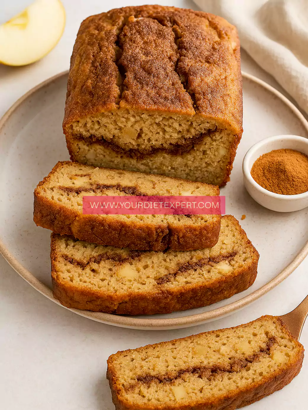 High-Protein Apple Cinnamon Swirl Loaf (Moist, Healthy & Perfect for Meal Prep)