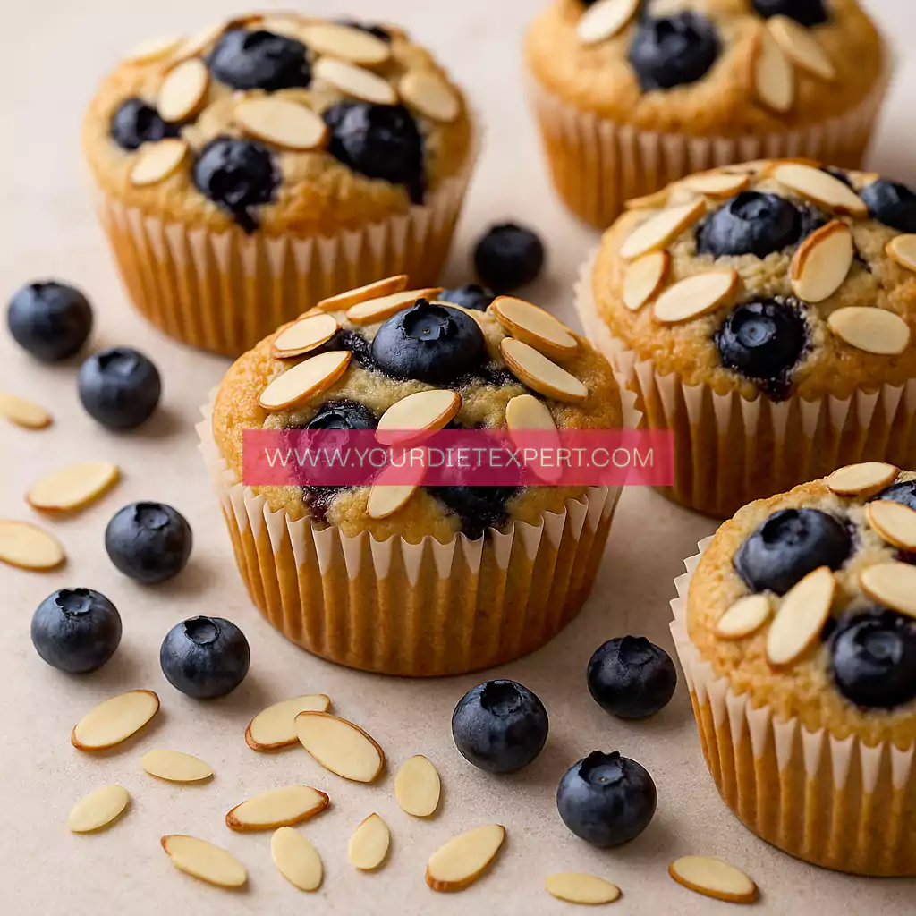 High-Protein Blueberry Almond Breakfast Muffins – Soft, Low-Carb & Meal-Prep Friendly