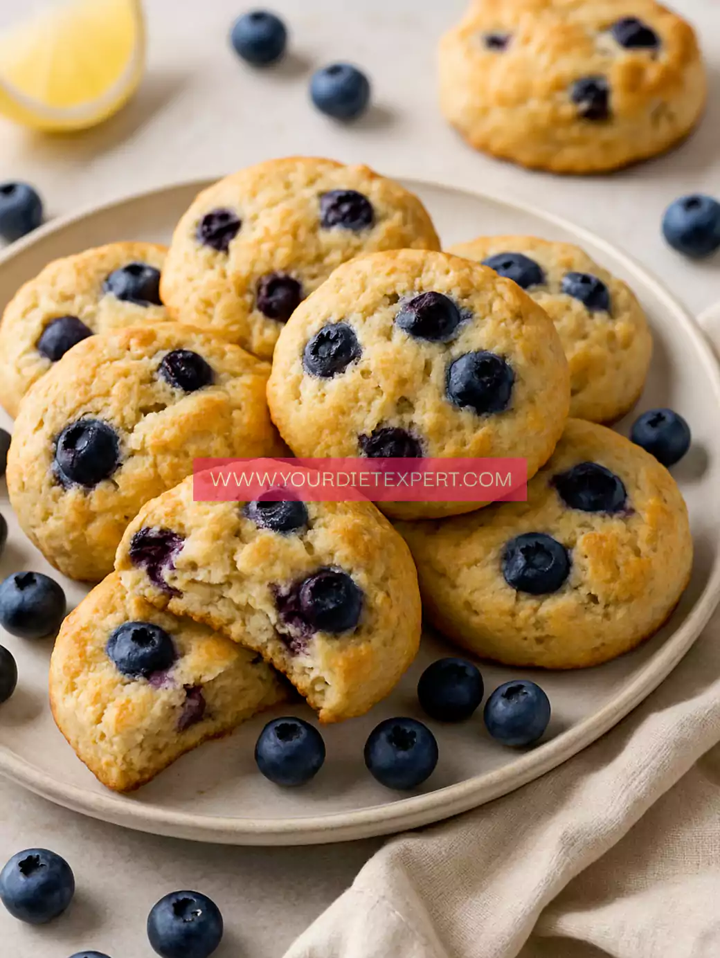 High-Protein Blueberry Breakfast Biscuits – Soft, Low-Carb & Guilt-Free