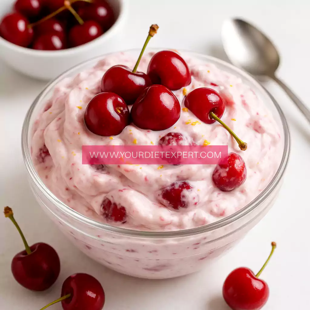 High-Protein Cherry Cheesecake Fluff – Creamy, Light & 25g Protein!