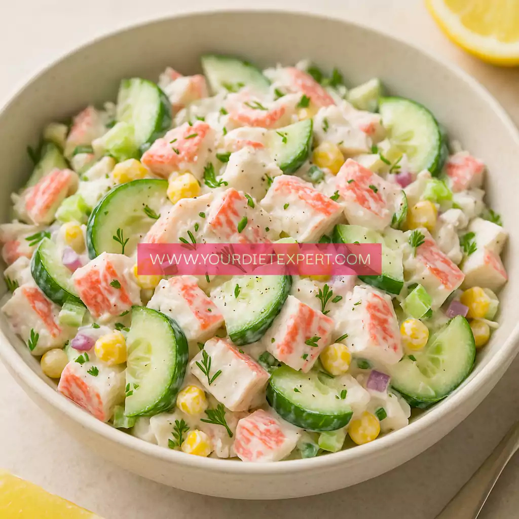 High-Protein Crab Salad Bowl – Fresh, Creamy & Low-Carb Seafood Meal