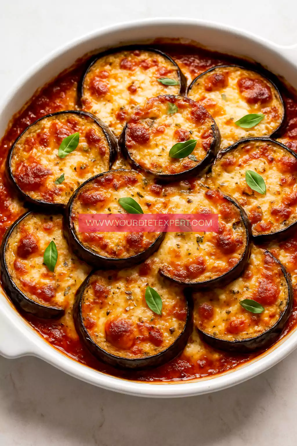 High-Protein Eggplant Parmesan (Healthy, Low-Carb & 30g Protein!)