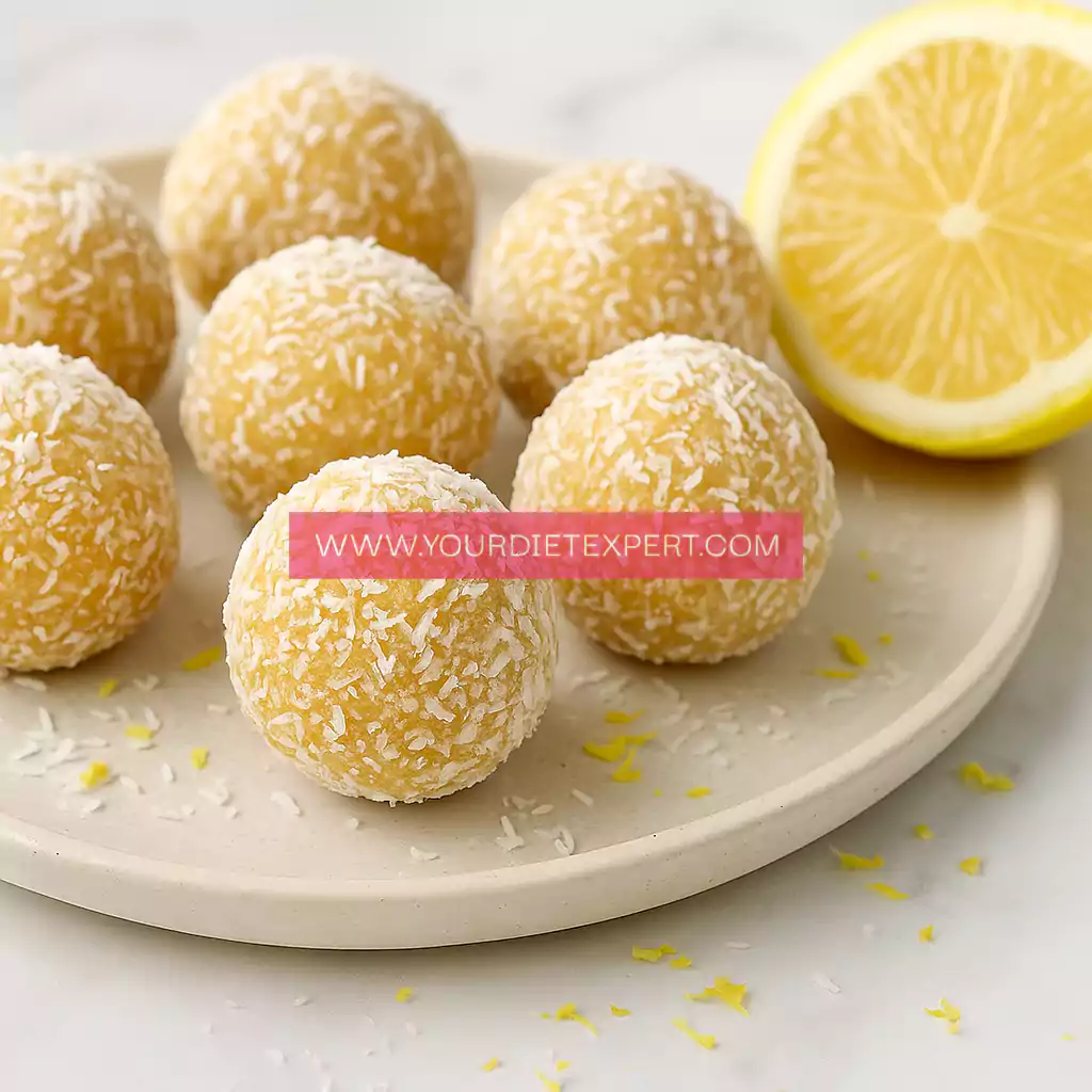 High-Protein Lemon Coconut Power Balls – No-Bake, Clean & Meal-Prep Friendly