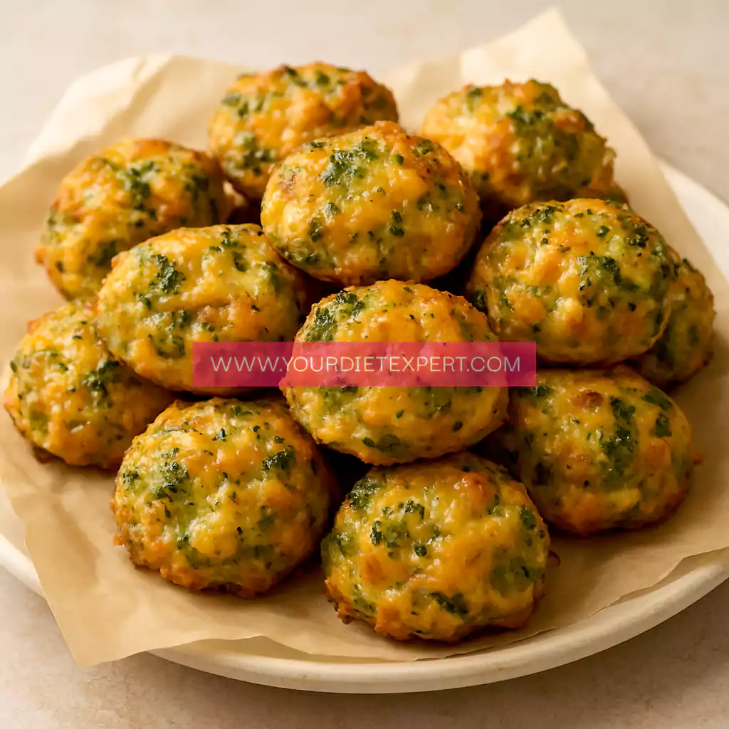 High-Protein Low-Carb Broccoli Cheese Bites (Easy, Cheesy & 25g Protein!)