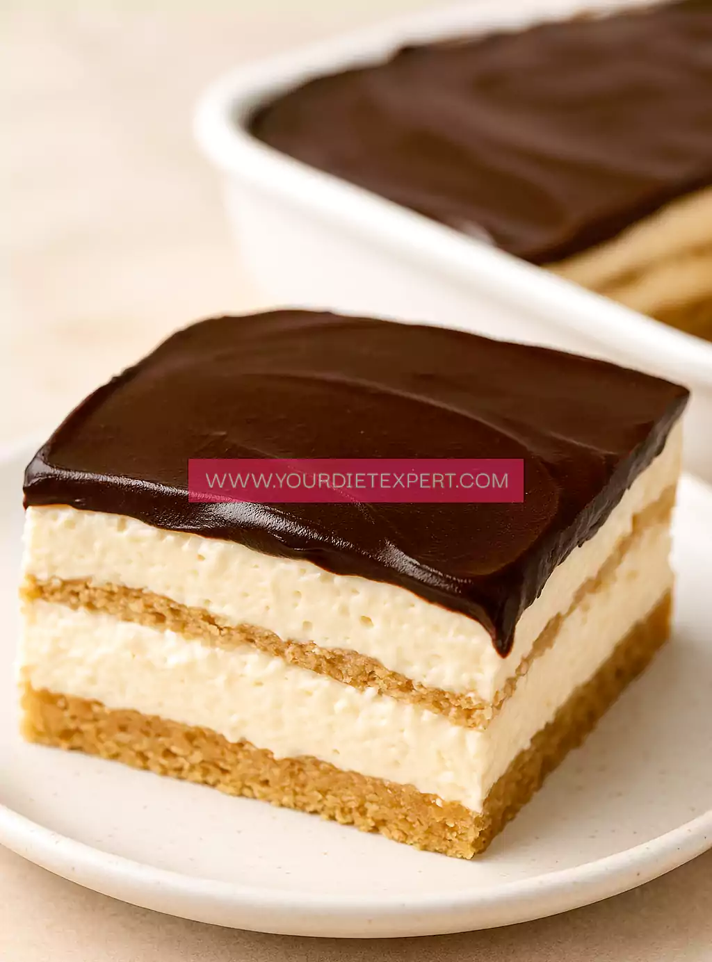 High-Protein No-Bake Chocolate Eclair Dessert (Healthy, Creamy & 25g Protein!)