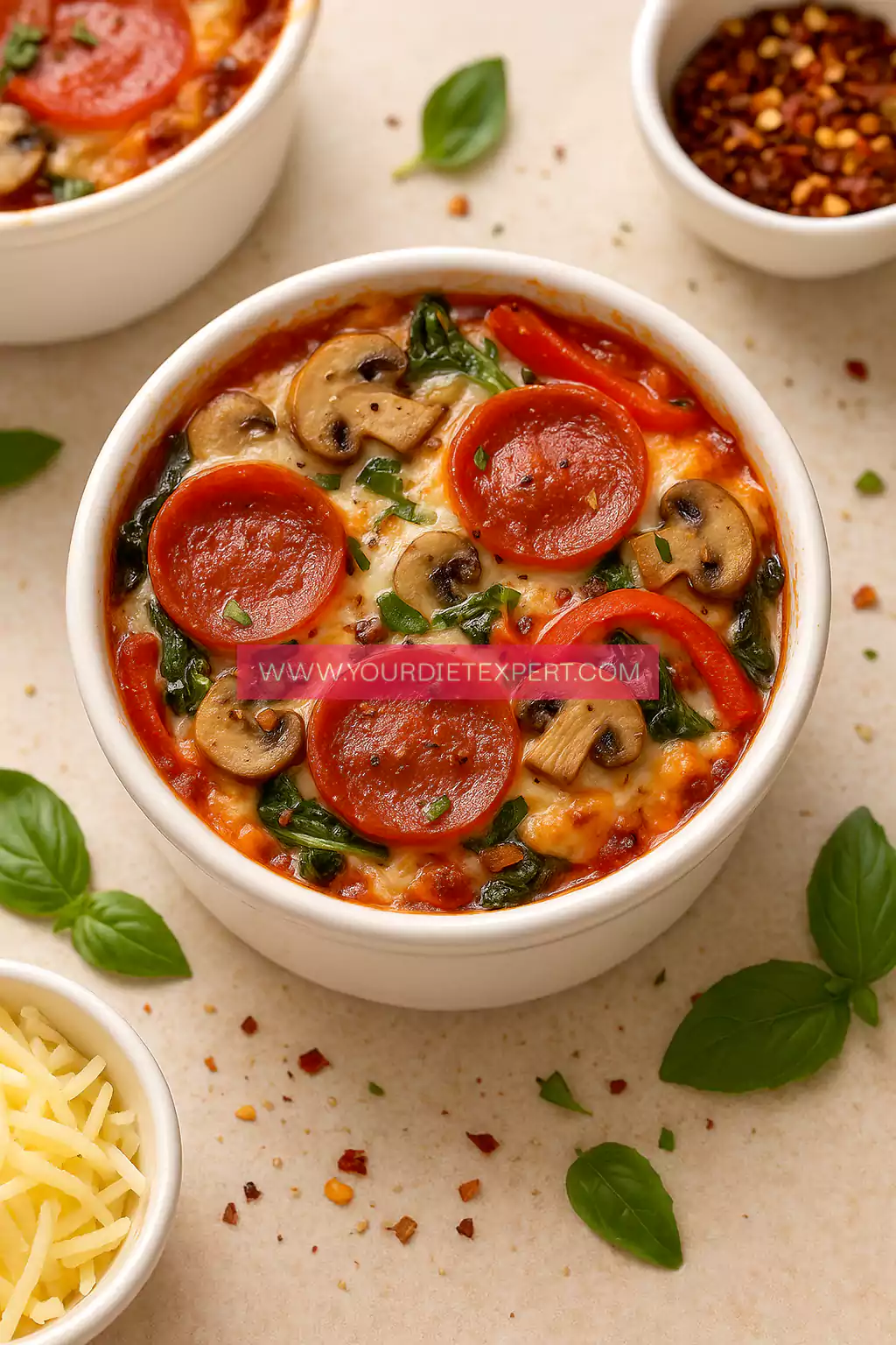 High-Protein Pizza Bowls – Easy, Cheesy & 30g Protein!