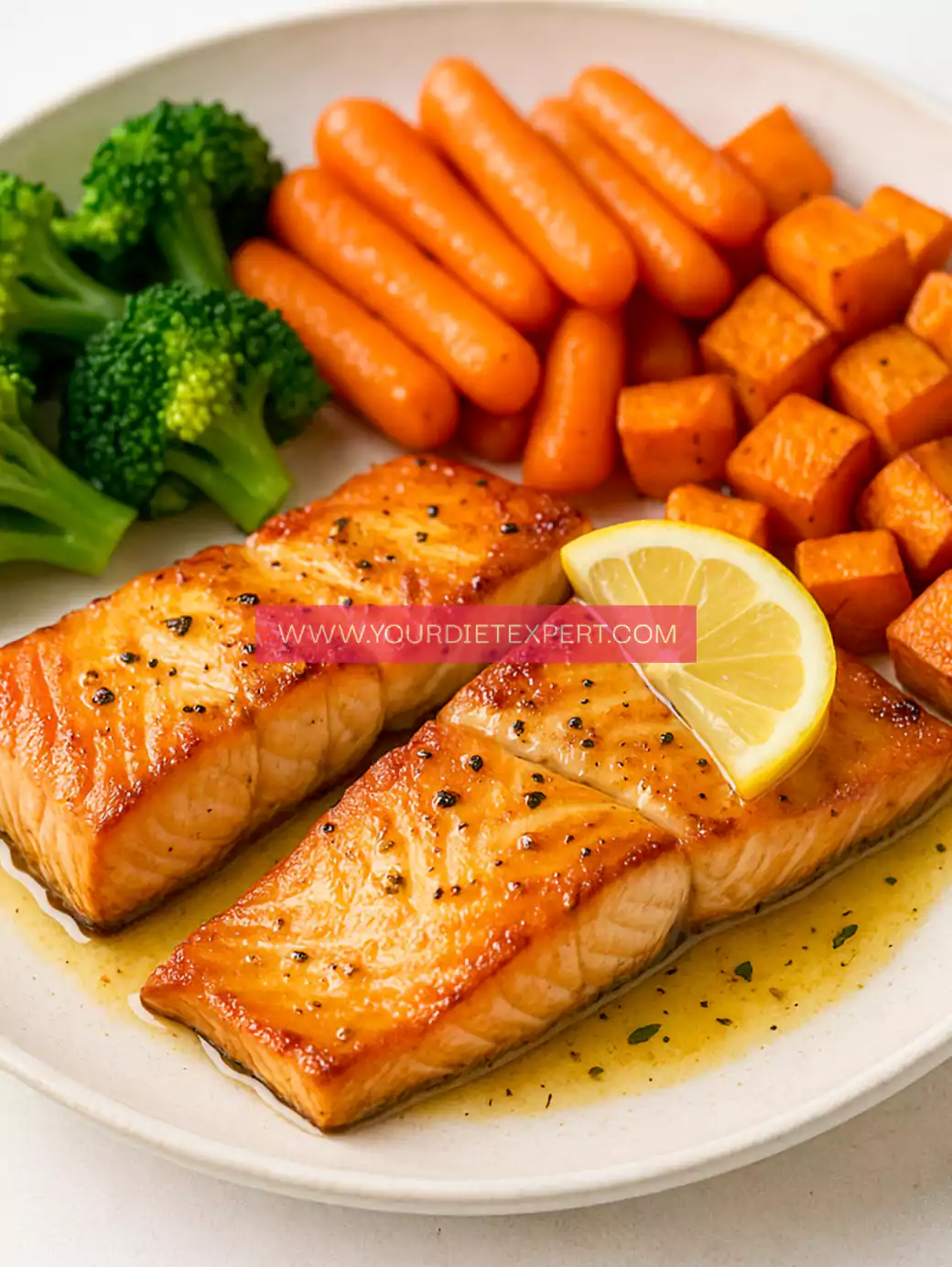 Lemon Garlic Salmon with Roasted Vegetables
