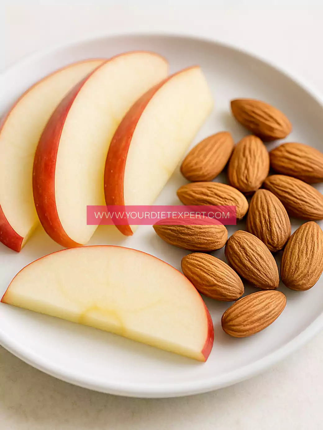 almonds and apple slices