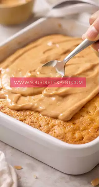 Keto Peanut Butter Poke Cake 7