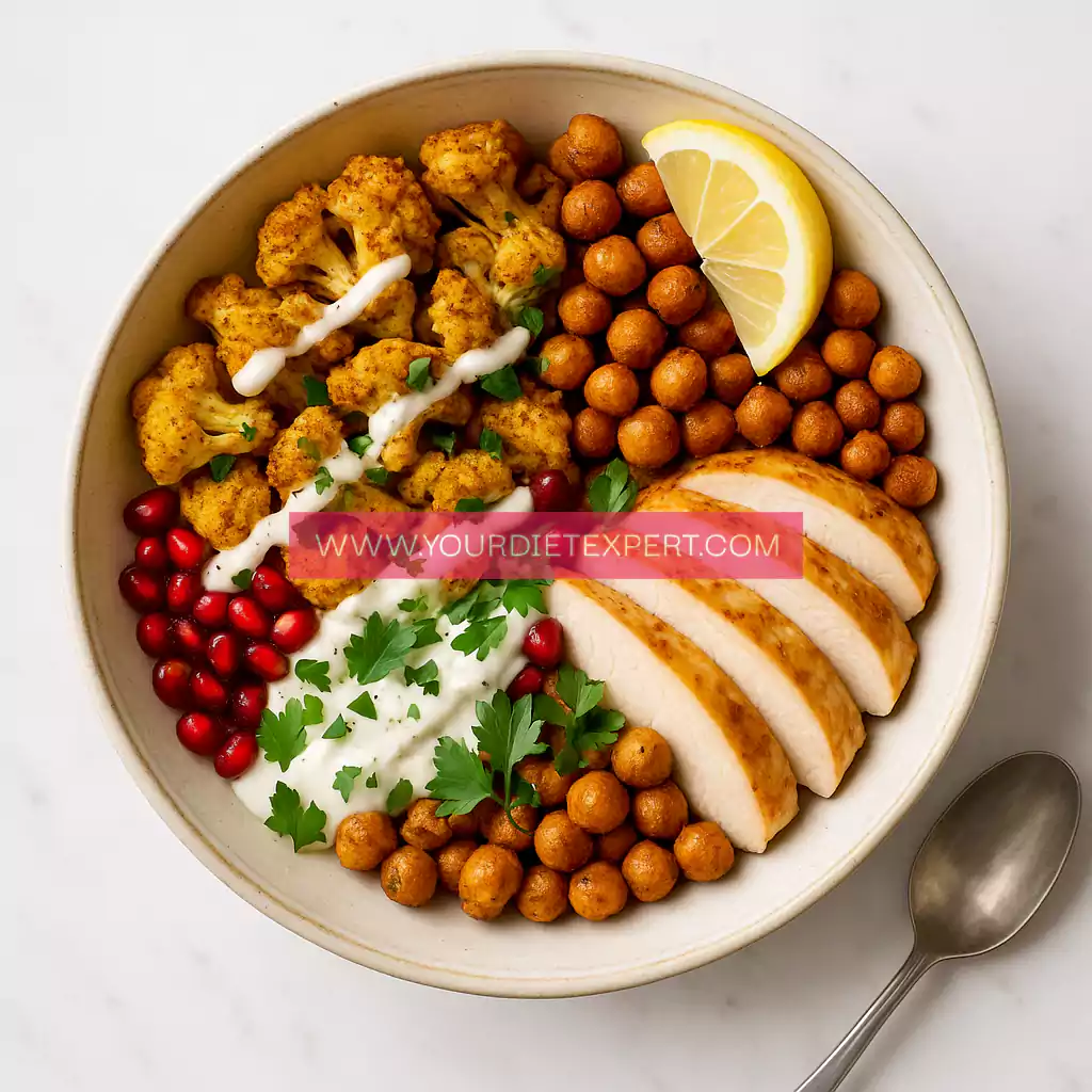 High-Protein Moroccan Cauliflower Power Plate (Healthy, Flavorful & Meal-Prep Friendly)