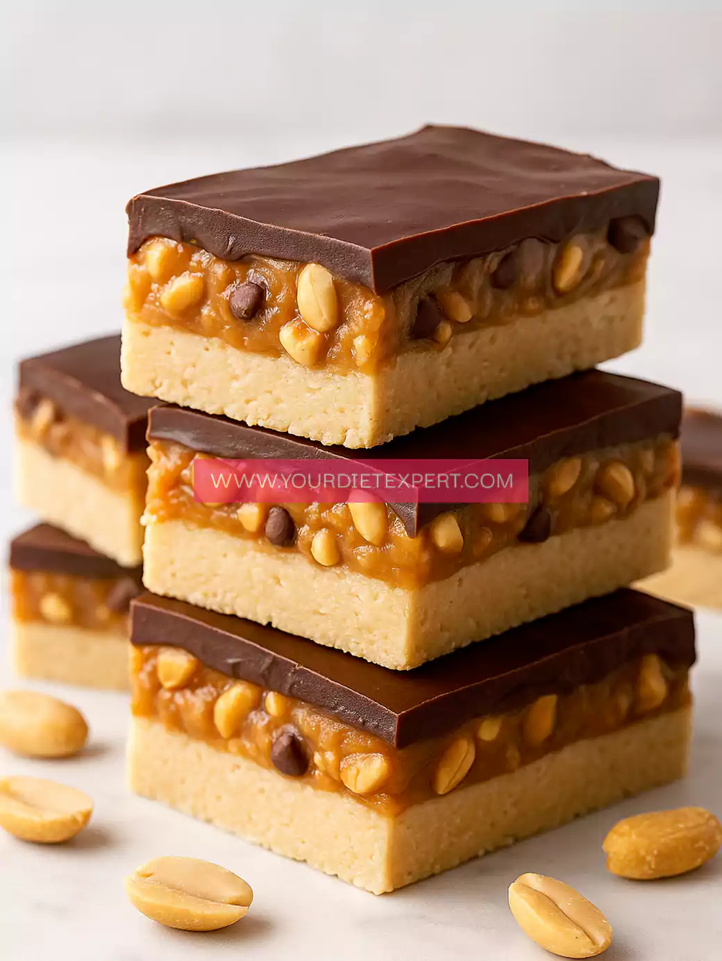 High-Protein Snickers Candy Bars (Healthy, No-Bake & Meal-Prep Friendly)