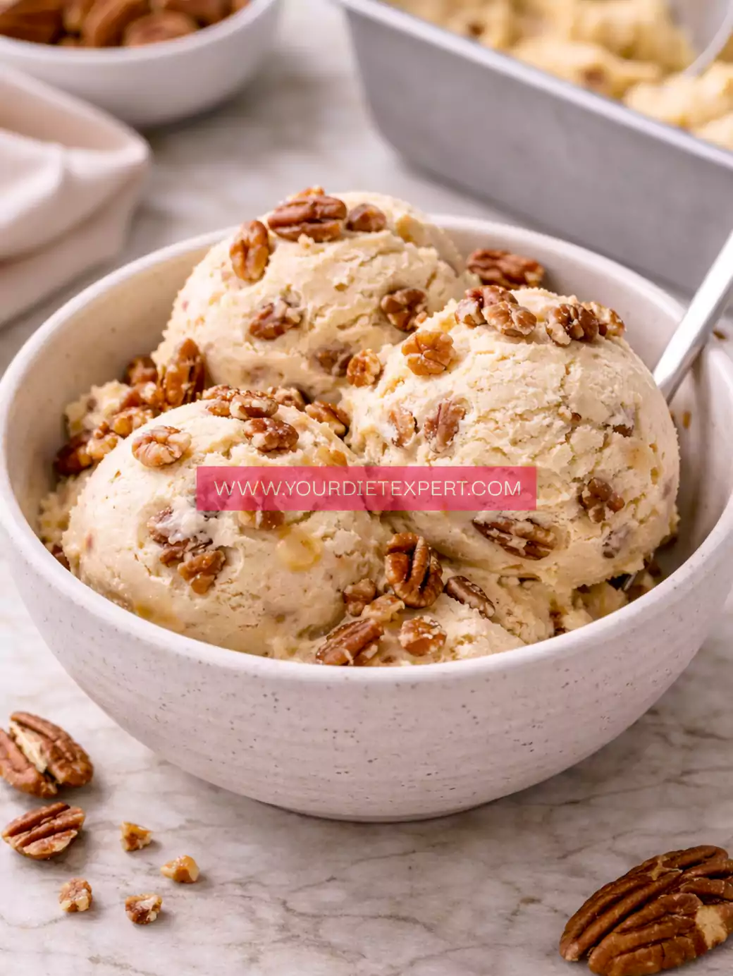Keto Butter Pecan Ice Cream (Creamy, Sugar-Free & Low-Carb)