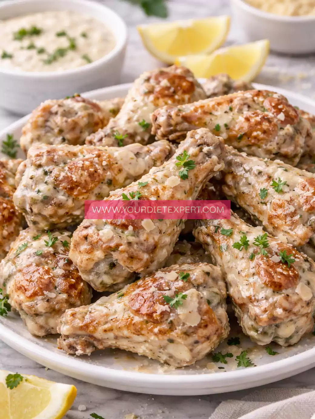 High-Protein Alfredo Chicken Wings