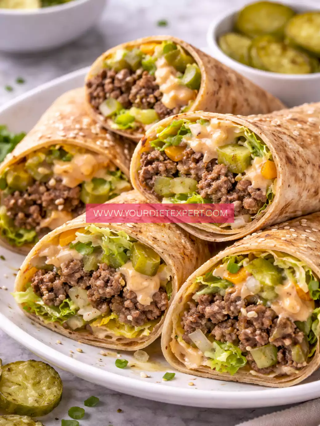 High-Protein Big Mac Wraps (Healthy, Cheesy & Meal-Prep Friendly)