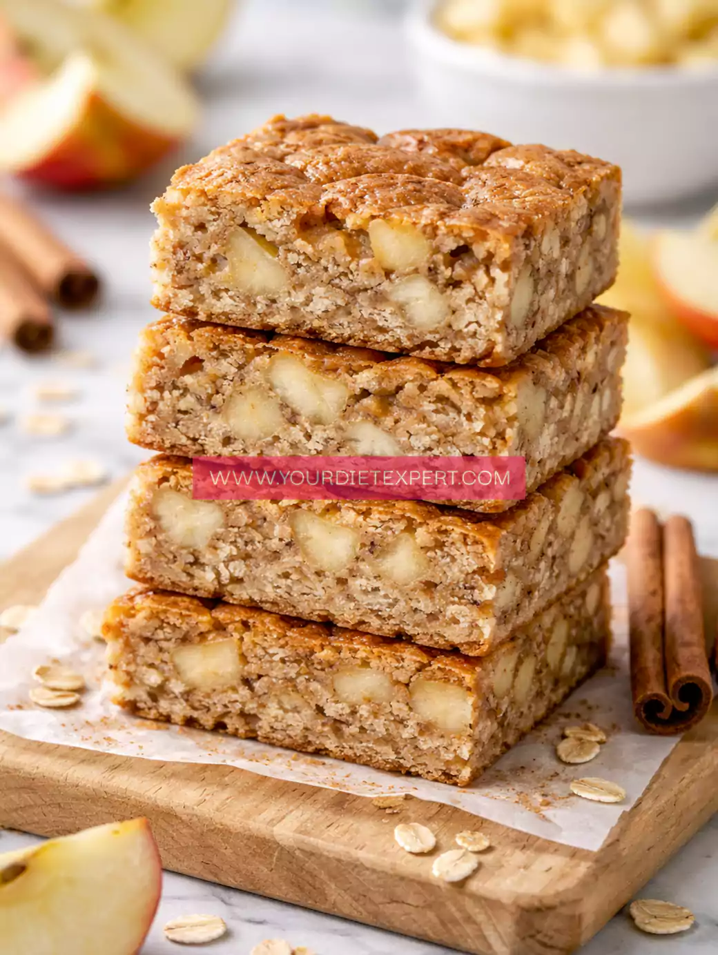 High-Protein Cottage Cheese Apple Cinnamon Bars