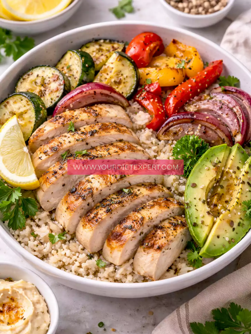 High-Protein Grilled Chicken & Veggie Bowl
