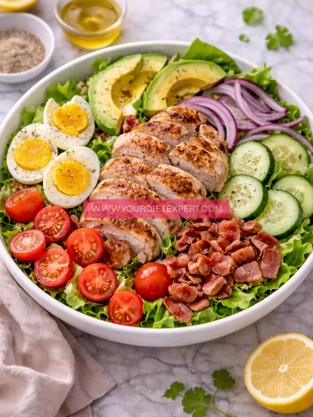 High-Protein Low-Carb Chicken & Egg Salad
