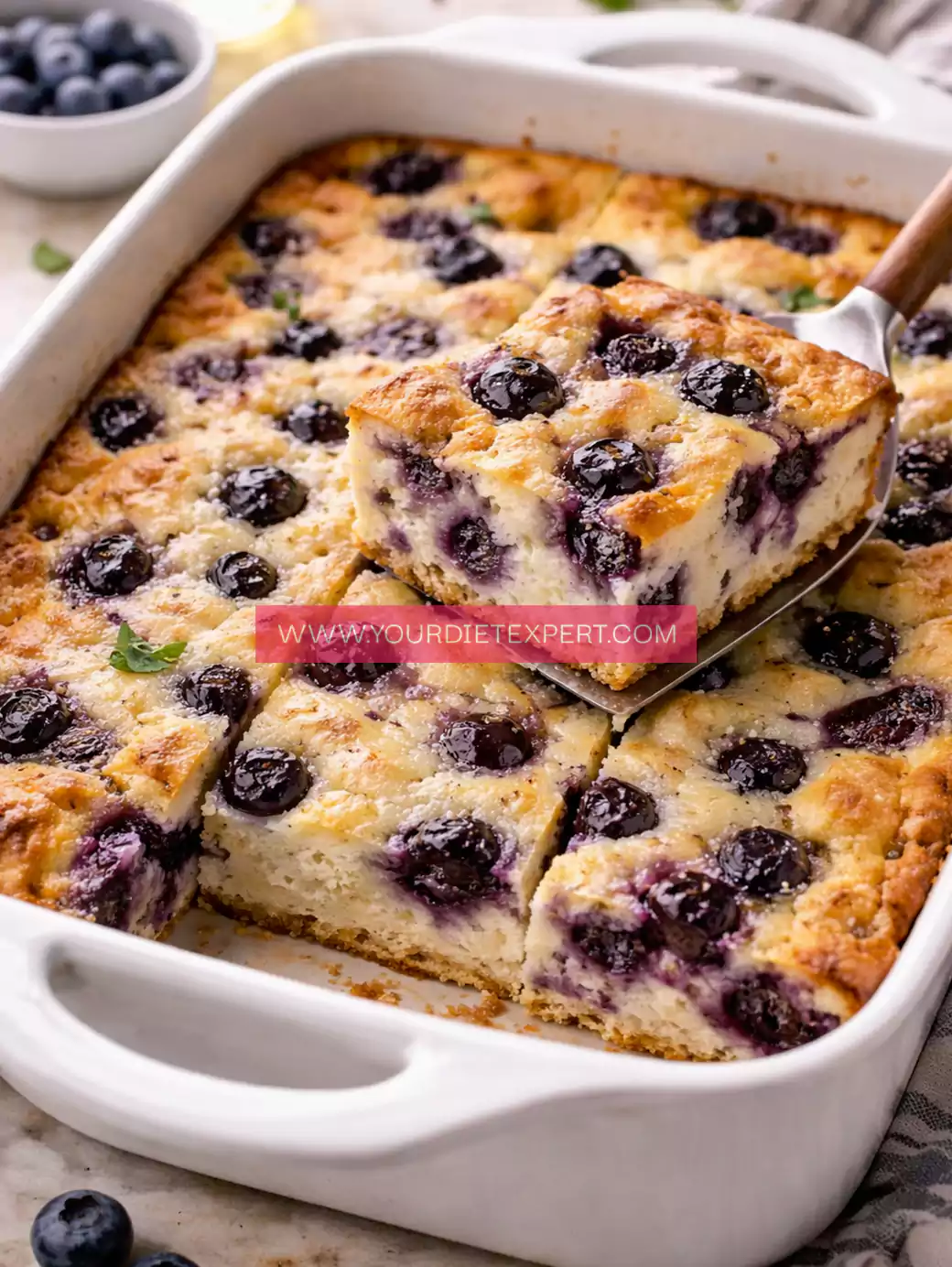 Keto Blueberry Cottage Cheese Breakfast Bake (High-Protein & Low-Carb)