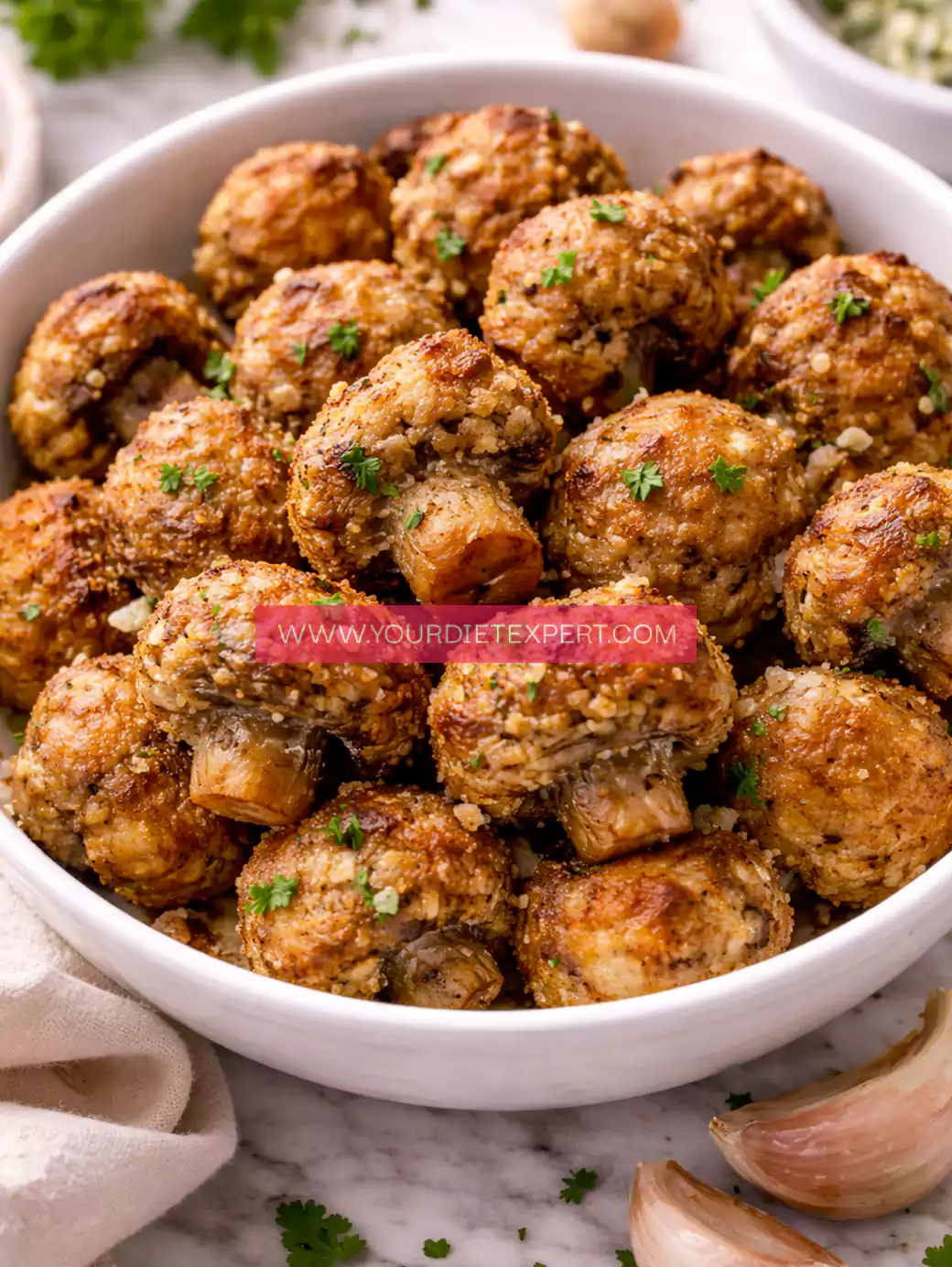 Keto Crispy Garlic Mushroom Bites (Easy Low-Carb Appetizer)